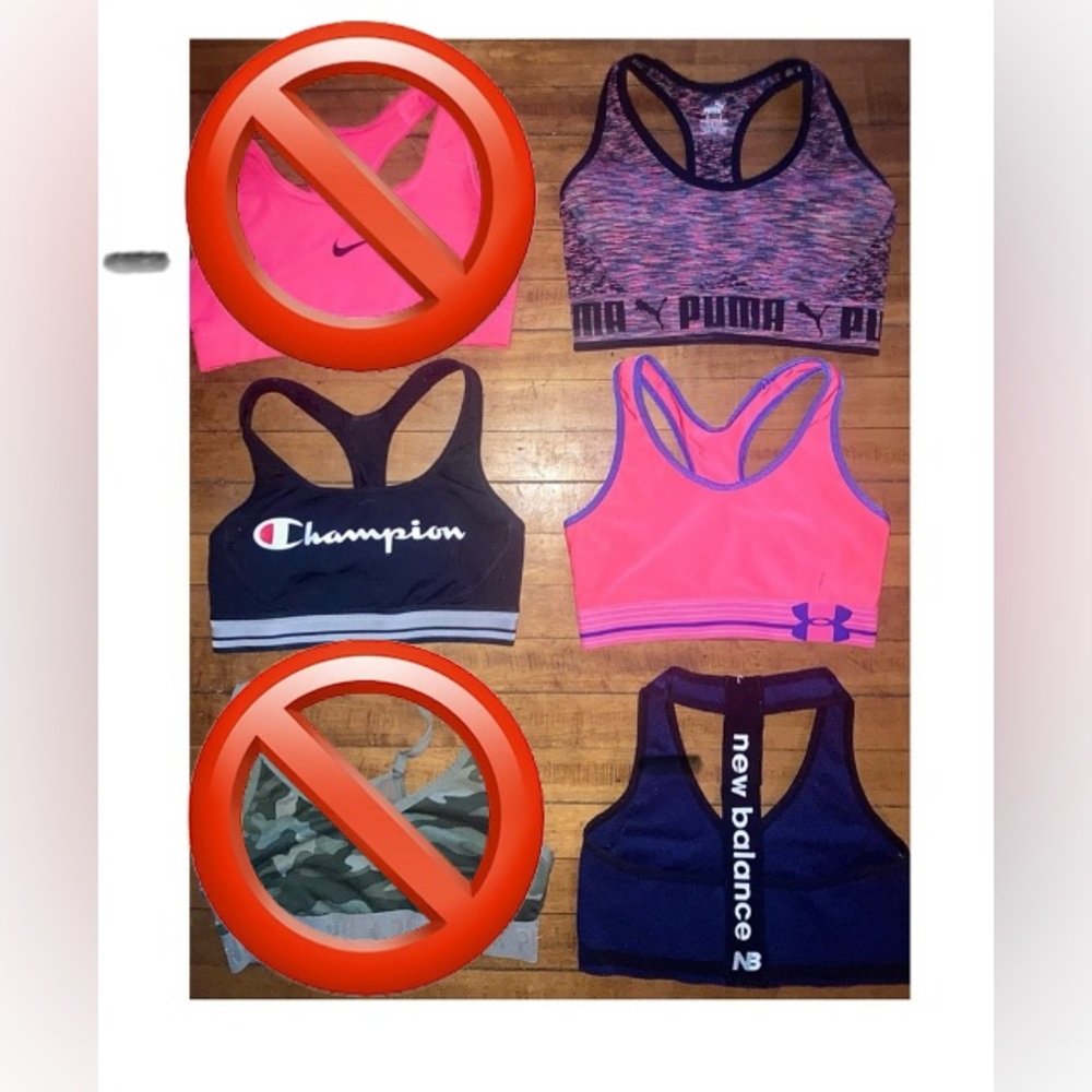 Under Armour/Champion/New Balance Sports Bra Bundle.